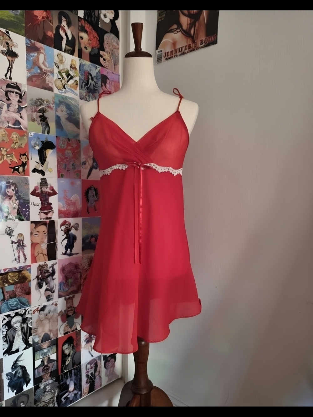Red Lace Rosette Camisole 🌹